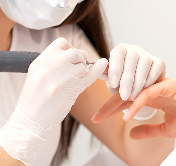 ネイルしている写真